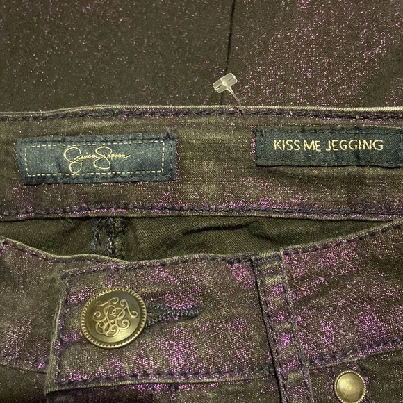 JESSICA SIMPSON Black Cranberry Glittery Stretch Jeans NWOT 29 - Picture 5 of 8